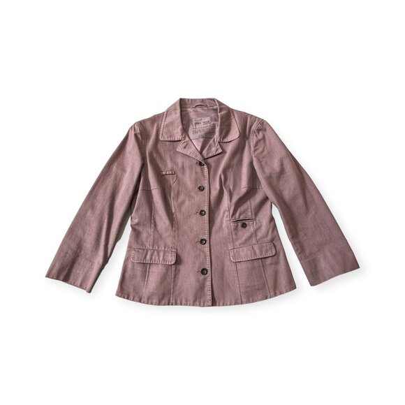 Miu Miu Archival Denim Squad Utility Jacket Garment-Dyed Mauve IT 44 - Picture 5 of 15